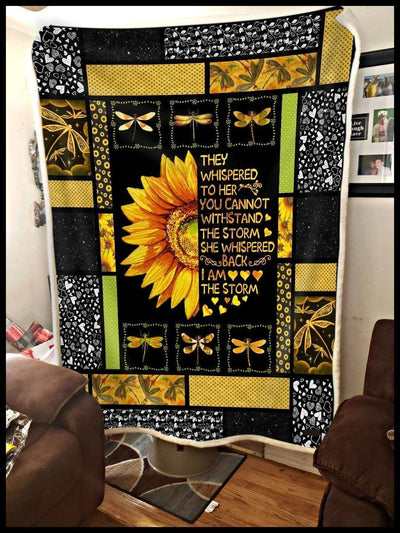 Blanket Gift For Dragonfly Lovers I Am The Storm