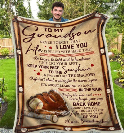 Blanket Baseball Grandson Your Way Back Home