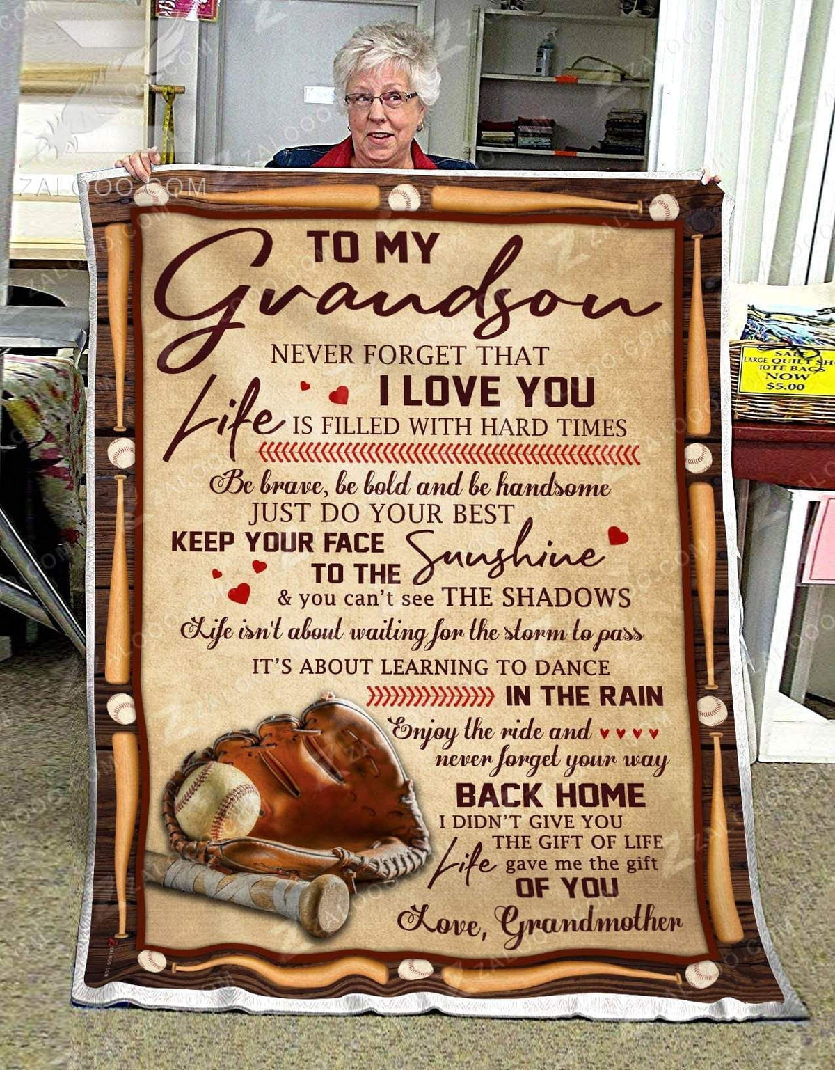 Blanket Baseball Grandson Your Way Back Home