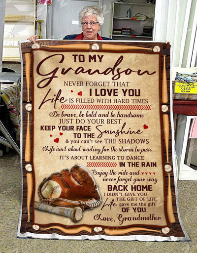Blanket Baseball Grandson Your Way Back Home