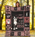 I Didn't Fart My Butt Blew You A Kiss Boston Terrier Fleece Blanket