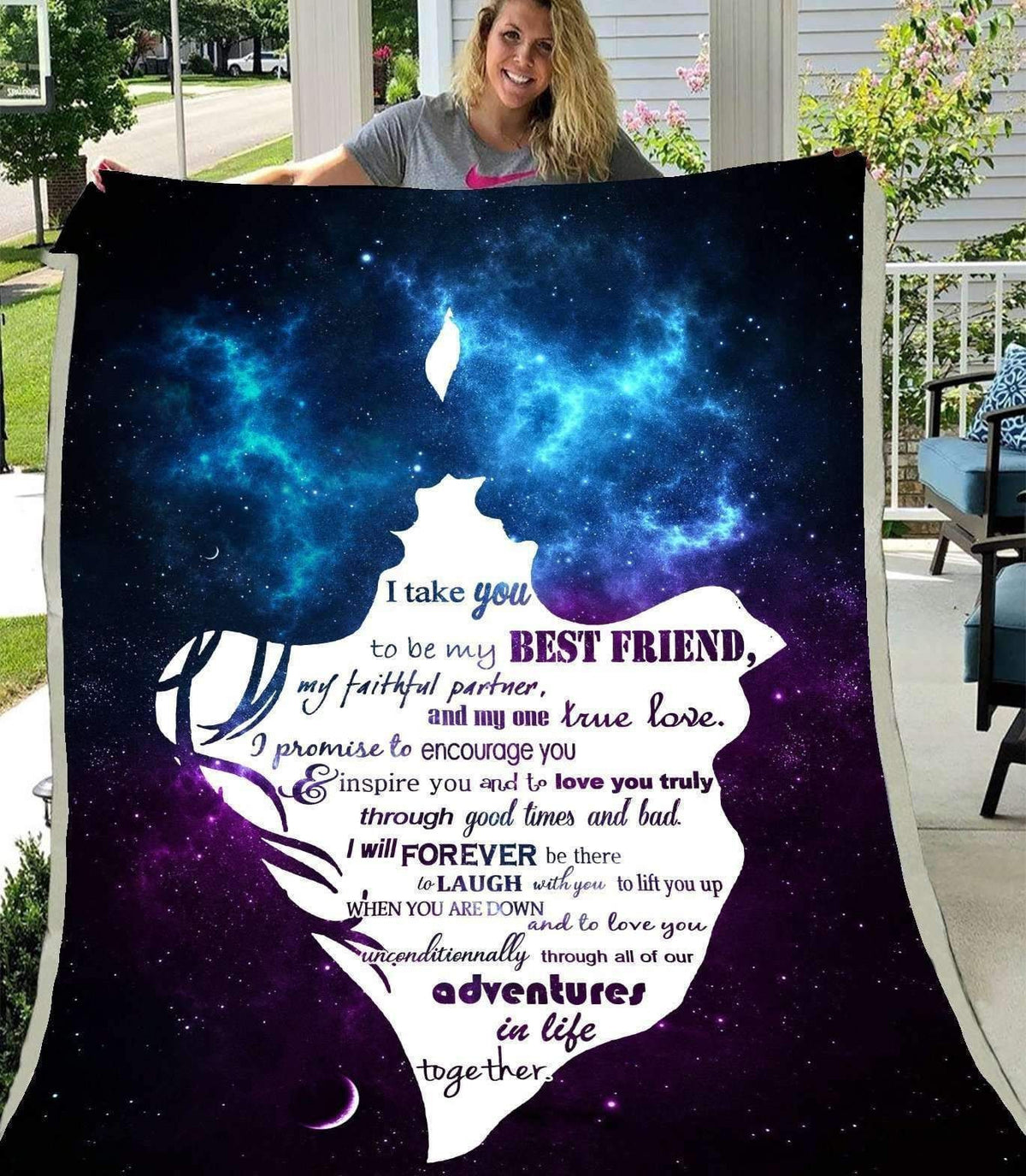 Blanket Giving Family I Take You To Be My Best Friend