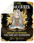 Godmom Gift To Goddaughter You Are My Sunshine Fleece Blanket Sherpa Blanket