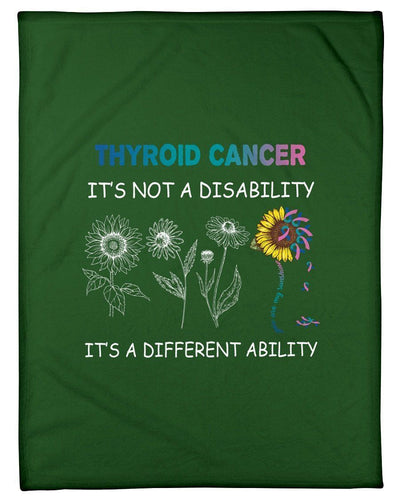 Thyroid Cancer It's Not A Disability Fleece Blanket