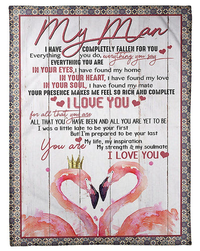My Man I Love You You Are I Love You Fleece Blanket