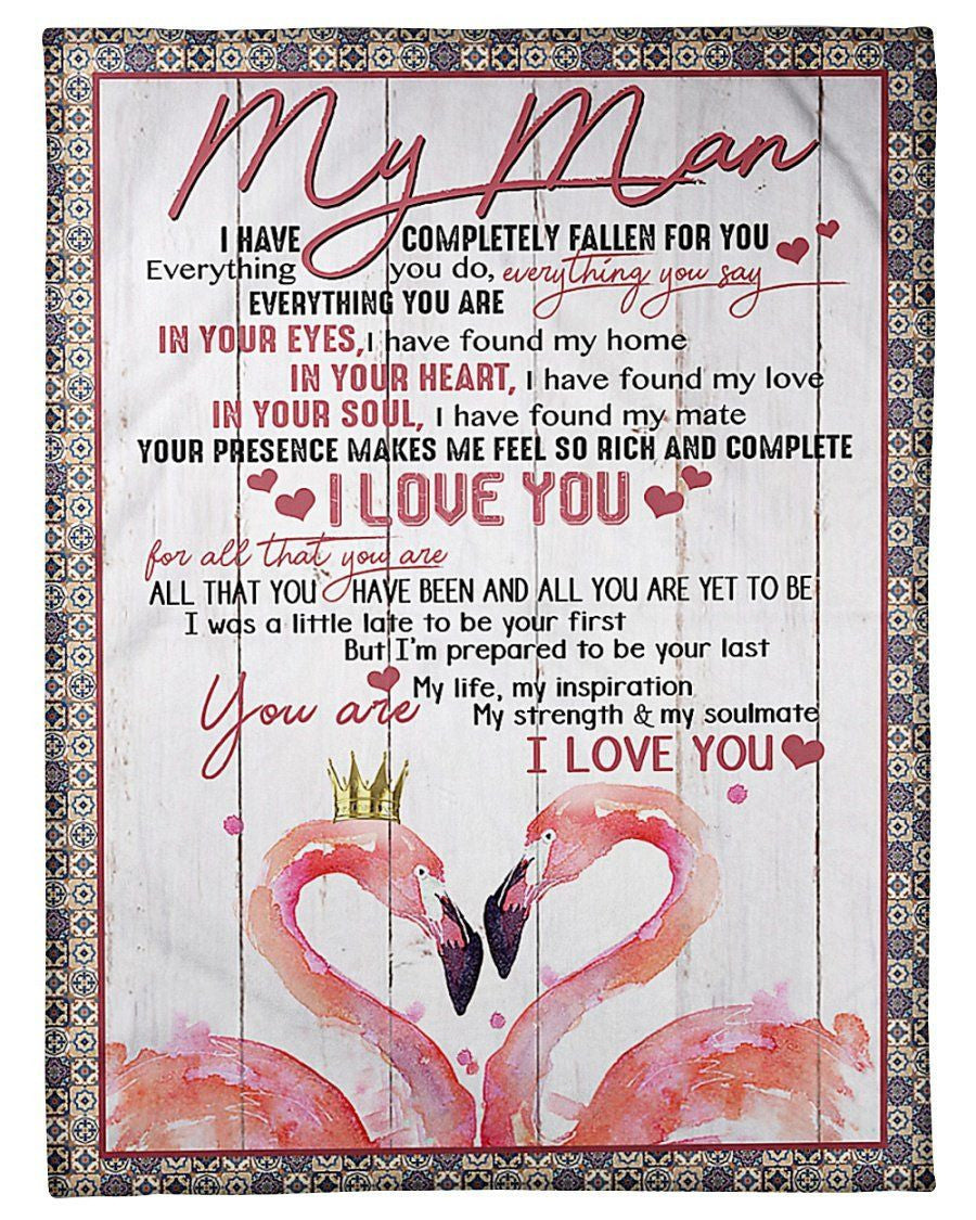 My Man I Love You You Are I Love You Fleece Blanket