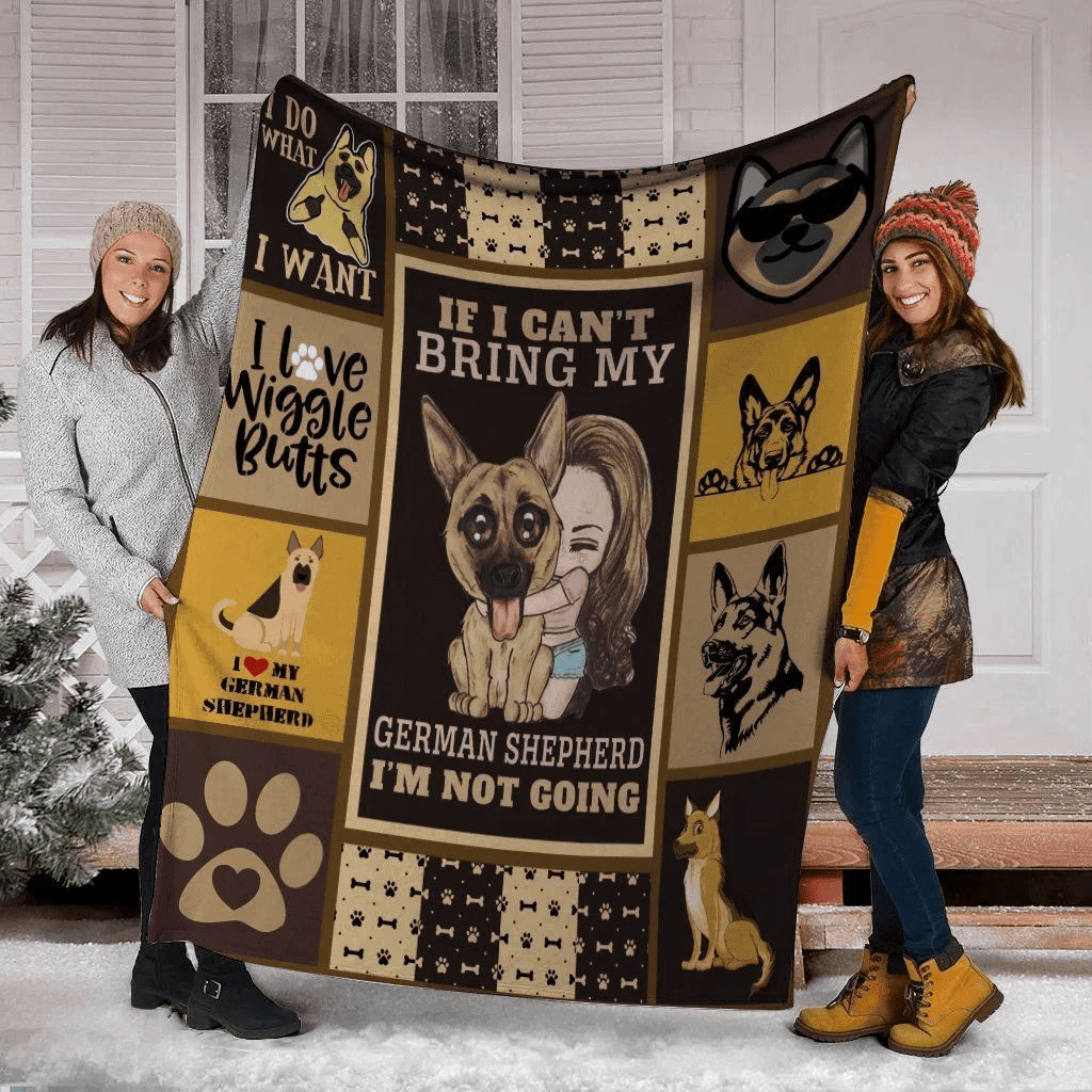 If I Can't Bring My German Shepherd Dog Fleece Blanket