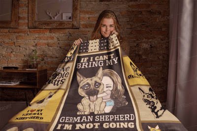 If I Can't Bring My German Shepherd Dog Fleece Blanket