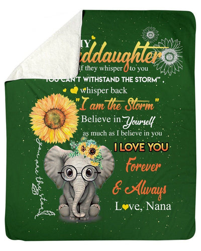 To My Granddaughter I Love You Forever And Always Custom Design Fleece Blanket