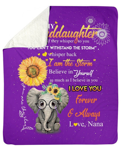 To My Granddaughter I Love You Forever And Always Custom Design Fleece Blanket