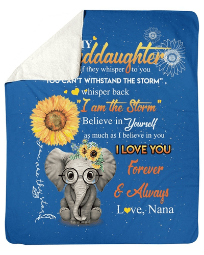 To My Granddaughter I Love You Forever And Always Custom Design Fleece Blanket