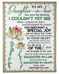 From Mother-in-law With Lovely Messages To Daughter-in-law Fleece Blanket