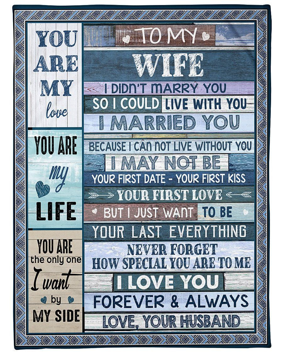 You Are My Love My Life My World Fleece Blanket For Wife Fleece Blanket
