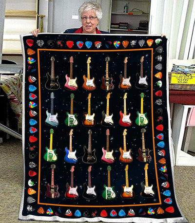 Blanket Guitar Colorful Design Gift For Guitar Lovers