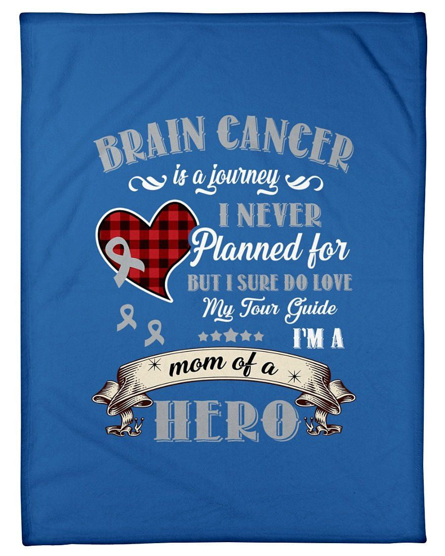 Brain Cancer Never Give Up Fleece Blanket