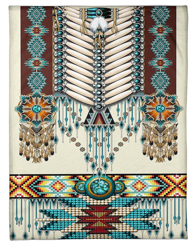 Native American Christmas Gift Fleece Blanket Fleece Blanket