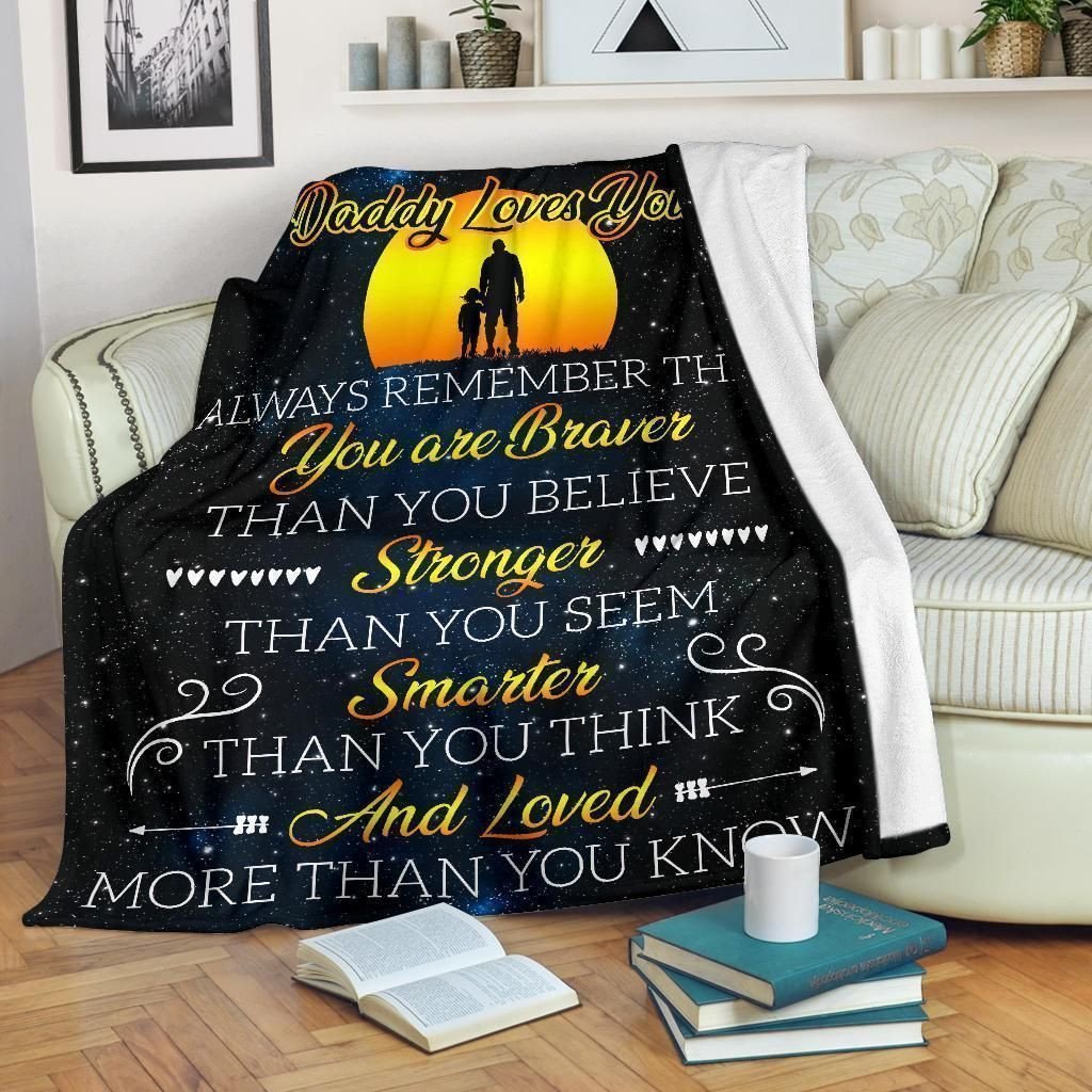 To My Daughter Love More Than You Know Fleece Blanket