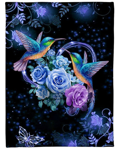 For Dearest Mother I Love Hummingbirds Printed Fleece Blanket