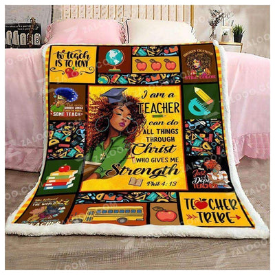 Blanket Gift For Teacher I Can Do All Things