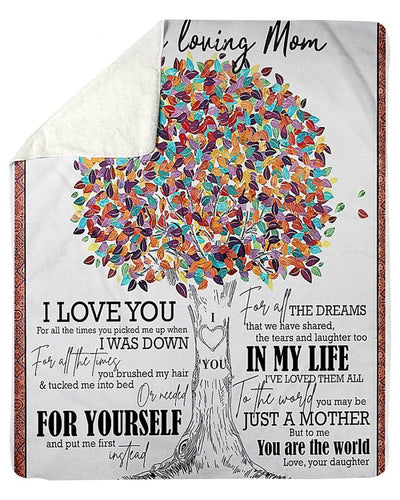 Lovely Message From Daughter Meaningful Gifts For Loving Mom Fleece Blanket