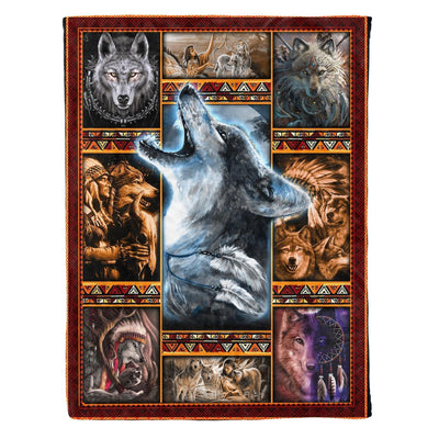 Warrior Native American Soft Fleece Blanket Gift