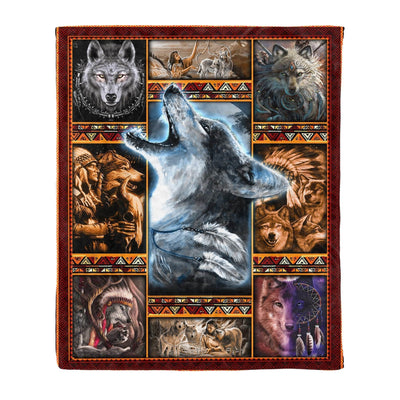 Warrior Native American Soft Fleece Blanket Gift