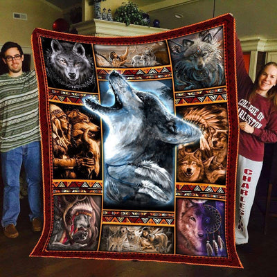 Warrior Native American Soft Fleece Blanket Gift