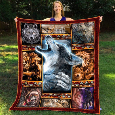 Warrior Native American Soft Fleece Blanket Gift