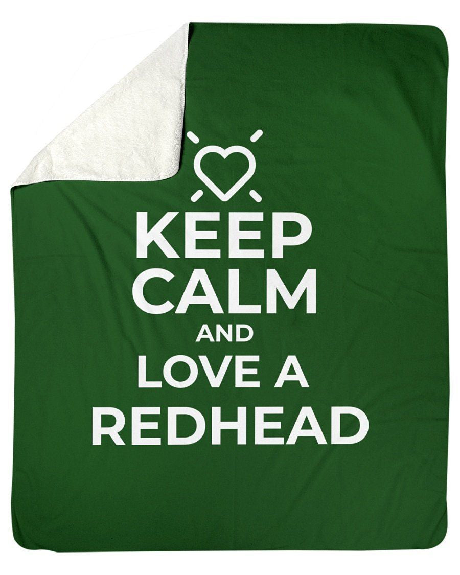 Keep Calm And Love A Redhead Gifts For Redheads Fleece Blanket