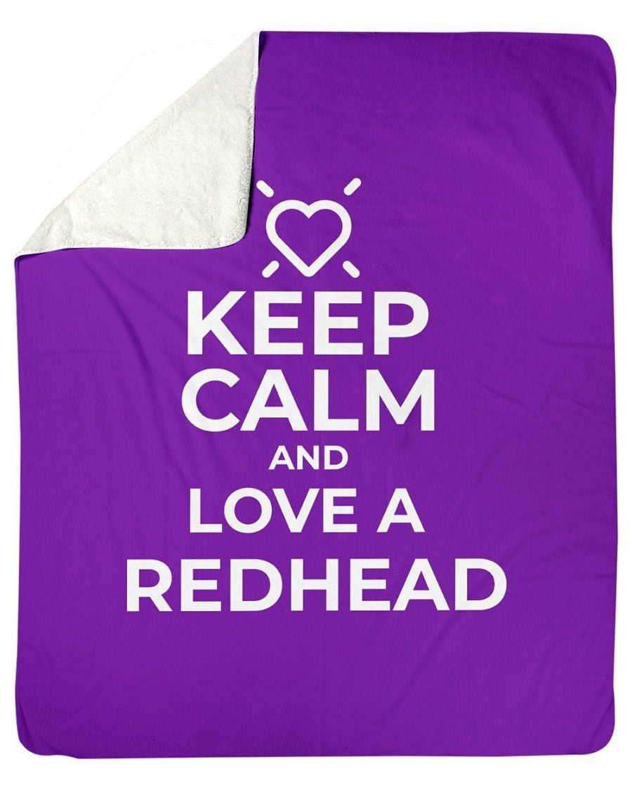 Keep Calm And Love A Redhead Gifts For Redheads Fleece Blanket