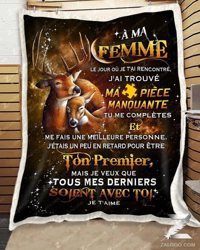 Fleece Blanket - Deer - īŋŊ Ma Femme