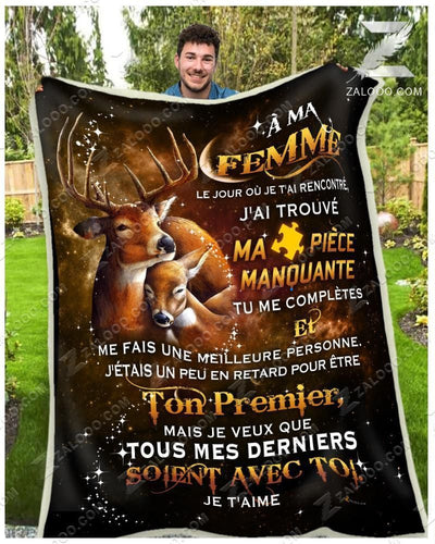 Fleece Blanket - Deer - īŋŊ Ma Femme