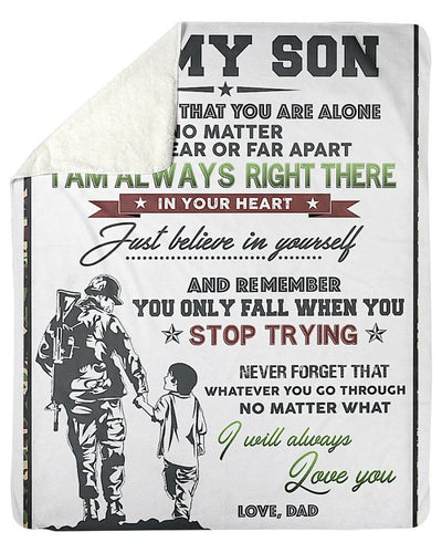 Remember You Only Fall When You Stop Trying Great Gift For Son Fleece Blanket