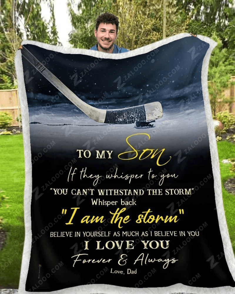 Blanket Hockey To My Son I Love You Dad
