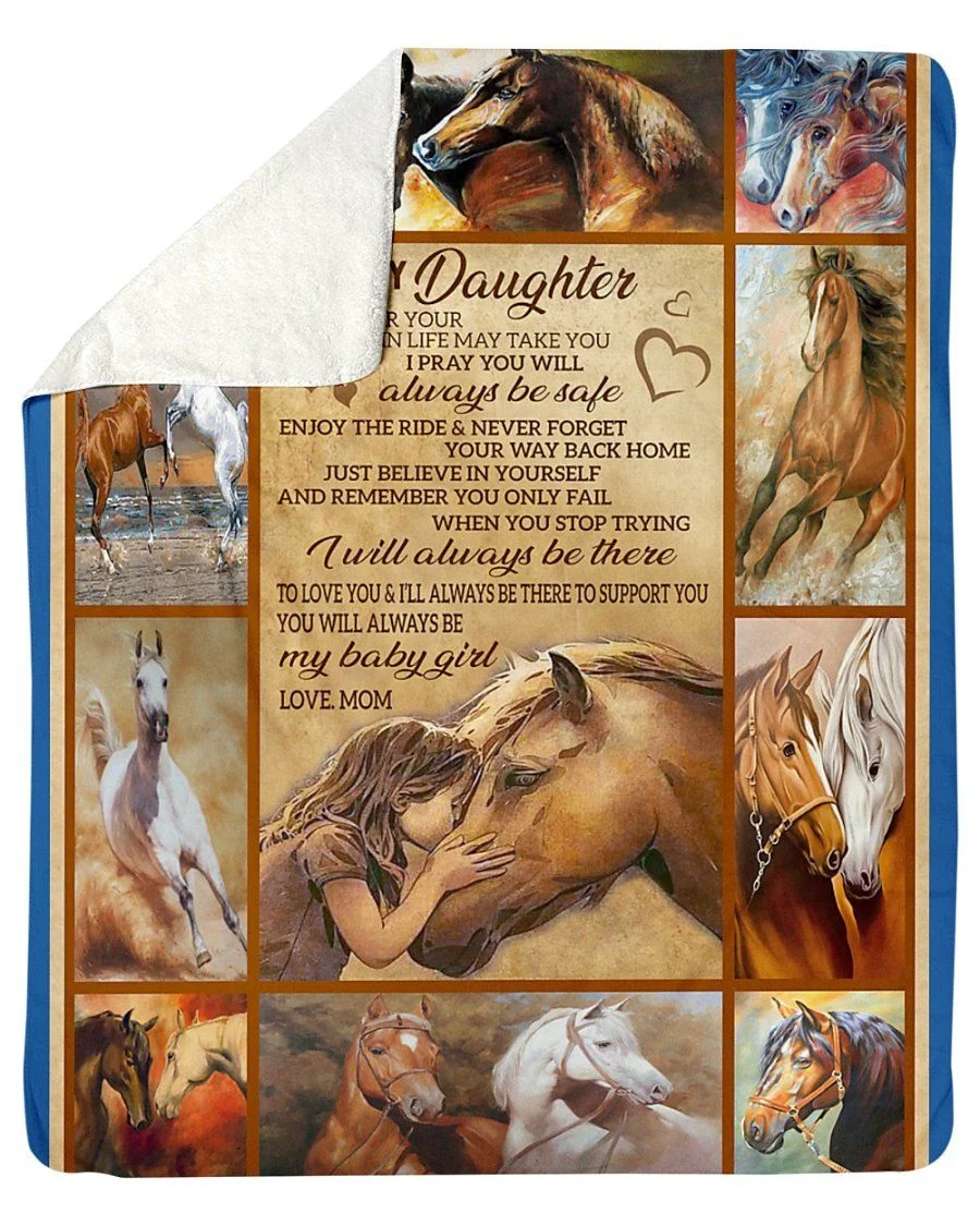 To My Daughter I Will Always Be There To Love And Support You Fleece Blanket