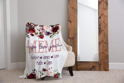 Nana We Love You Gift For Grandma Blanket