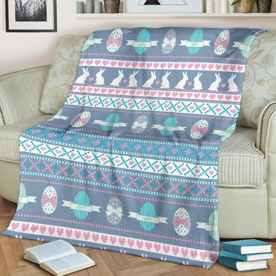 Easter Eggs Into The World Pattern Print Design Fleece Blanket
