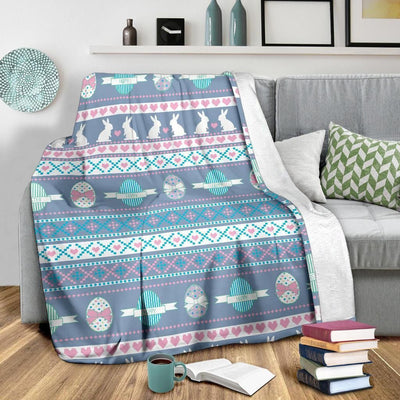 Easter Eggs Into The World Pattern Print Design Fleece Blanket