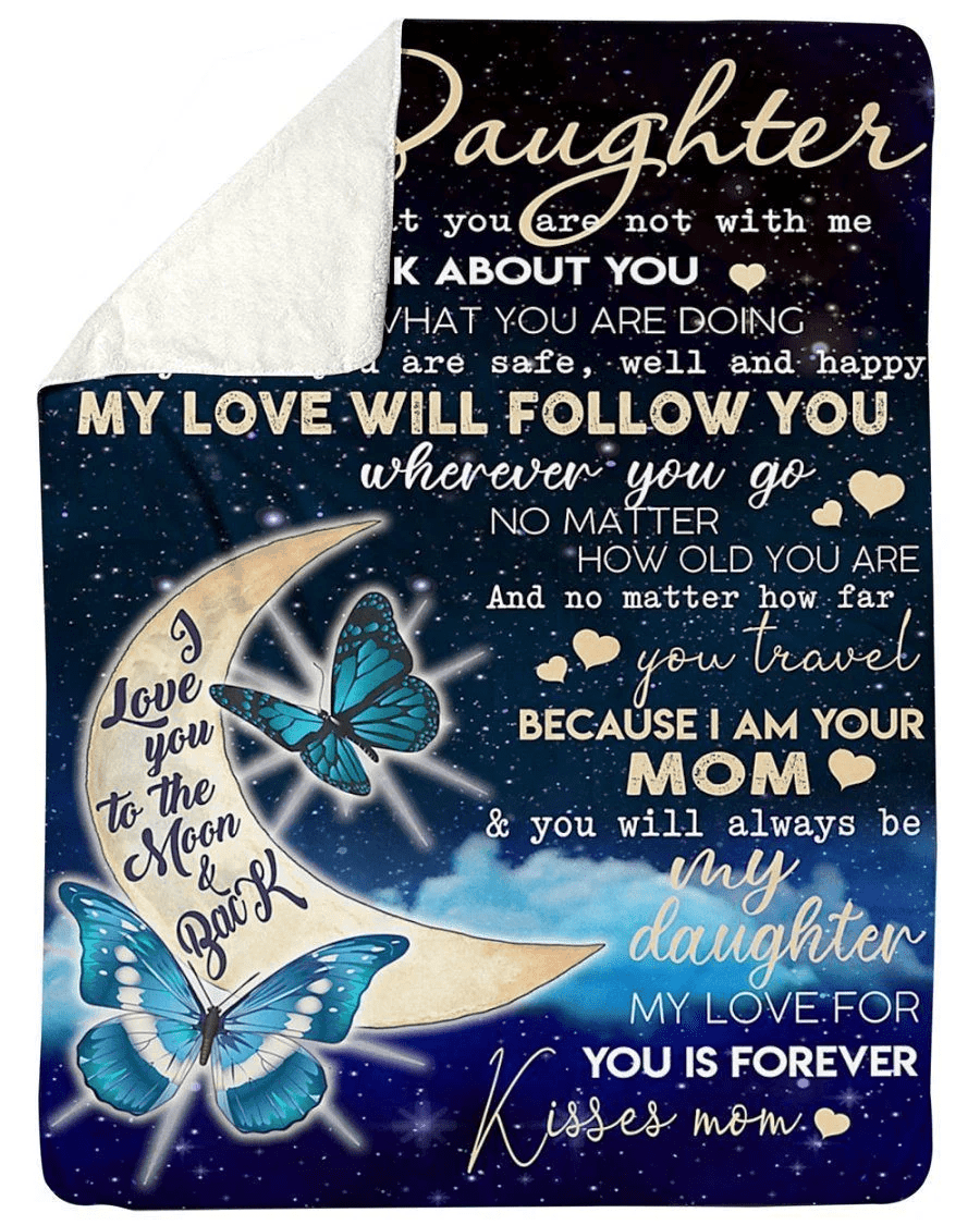 To My Daughter My Love For You Is Forever Gift For Daughter Fleece Blanket