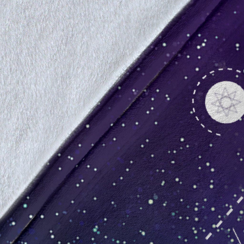 Zodiac Style Butterfly Galaxy Printed Fleece Blanket
