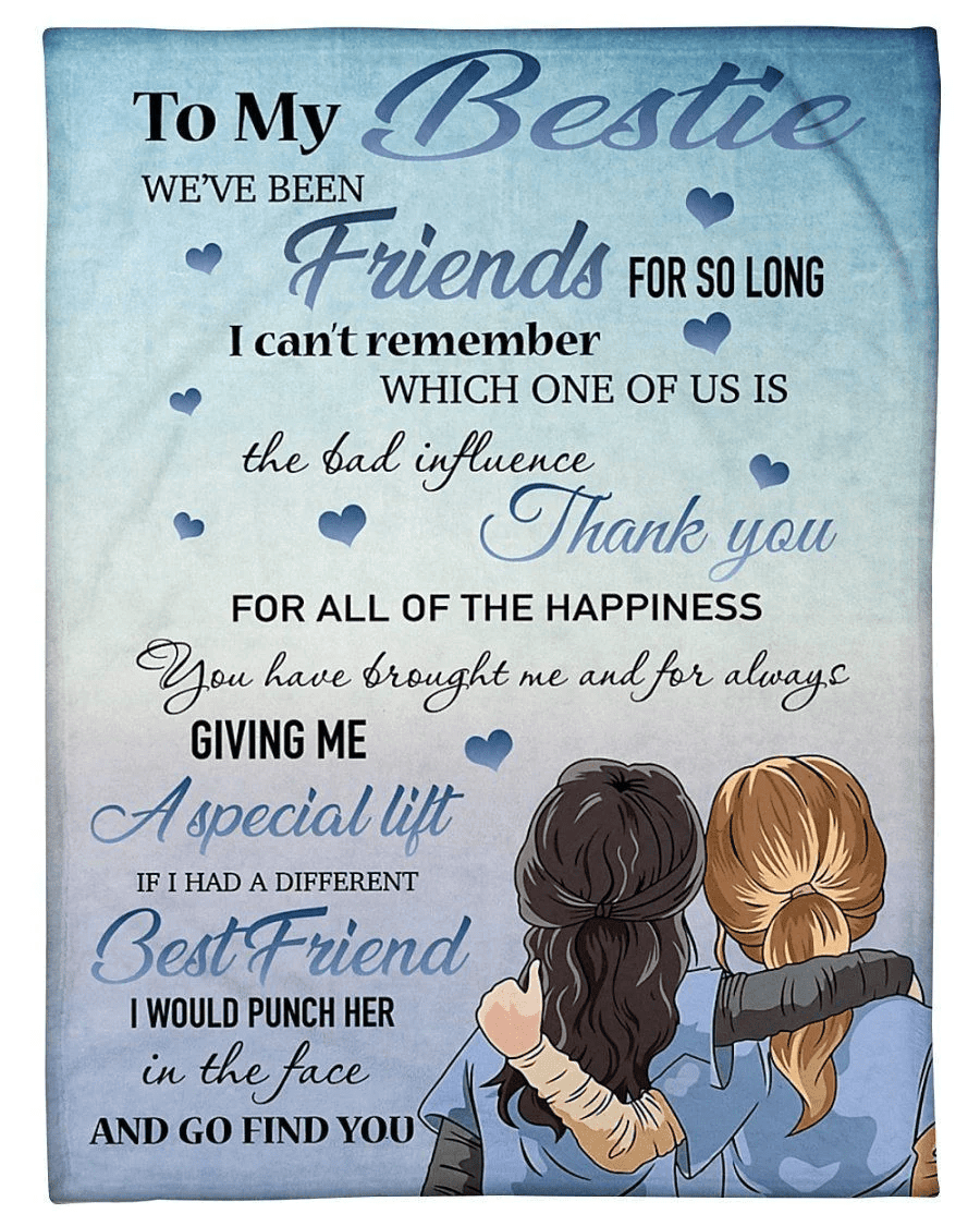 Thank You For All Of The Happiness Lovely Message To My Bestie Gifts For Friends Fleece Blanket