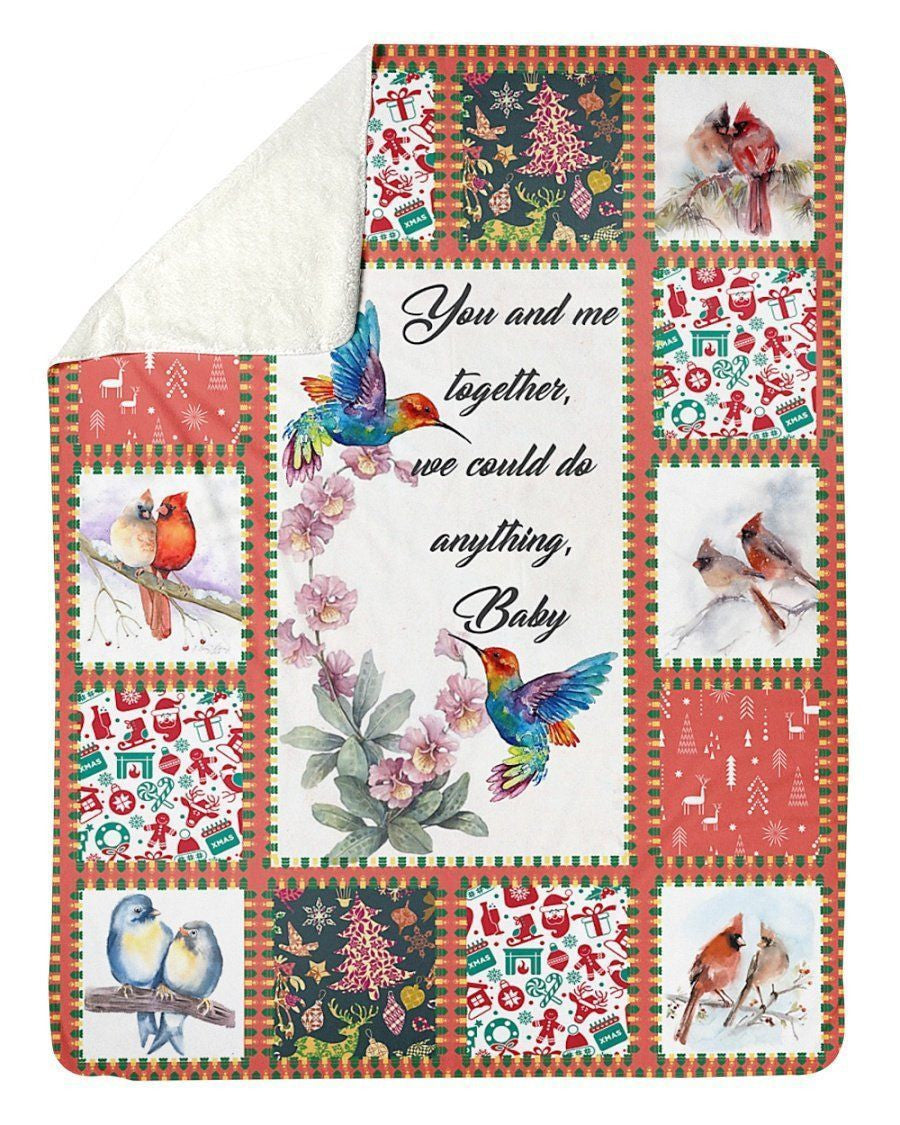 Birds Couple Blanket For Lovers Fleece Blanket