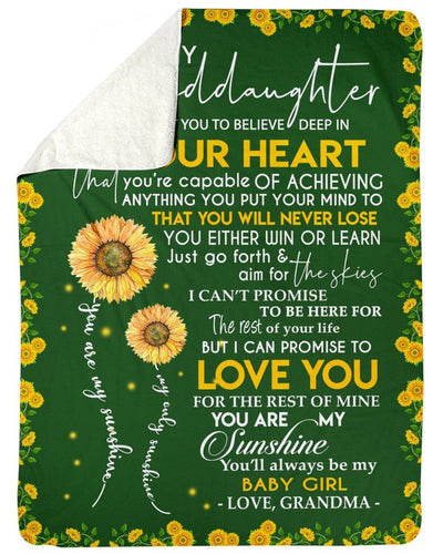 You'll Always Be My Baby Girl Gift For Granddaughter Fleece Blanket