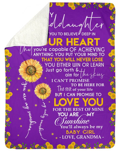 You'll Always Be My Baby Girl Gift For Granddaughter Fleece Blanket