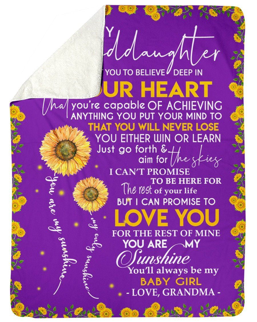 You'll Always Be My Baby Girl Gift For Granddaughter Fleece Blanket