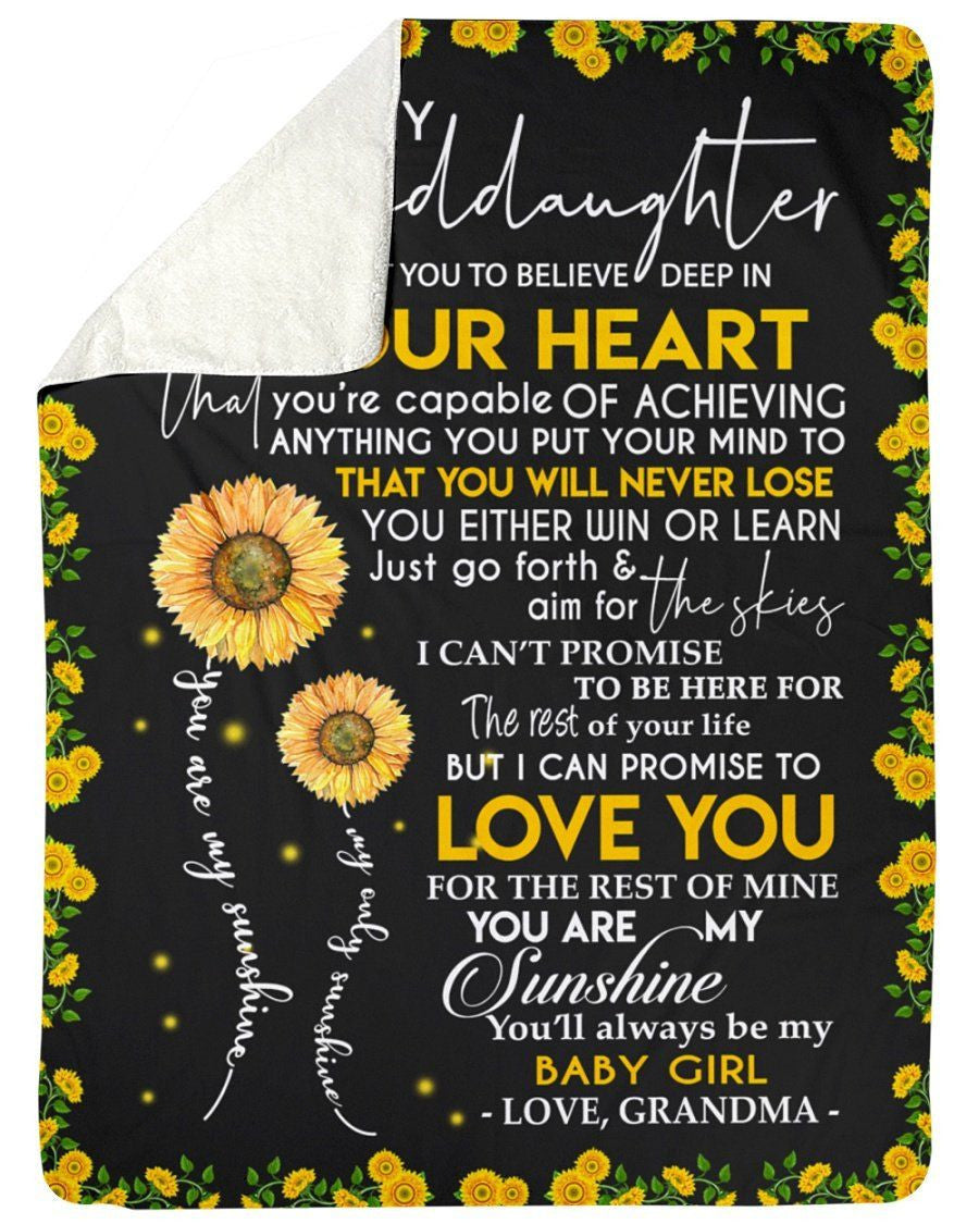 You'll Always Be My Baby Girl Gift For Granddaughter Fleece Blanket