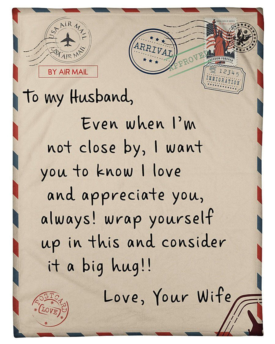 Custom Design Gift For Husband Even When I'm Not Close By Fleece Blanket