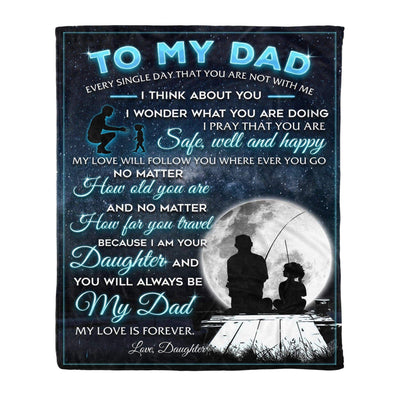 Safe Well And Happy Fleece Blanket Gift For Fishing Dad