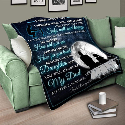 Safe Well And Happy Fleece Blanket Gift For Fishing Dad