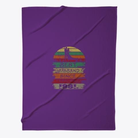 Best Husband Since February 1961 Anniversary Gift Fleece Blanket